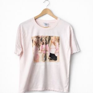 Mean Girls On Wednesdays We Wear Pink Graphic T Shirt Women's Large